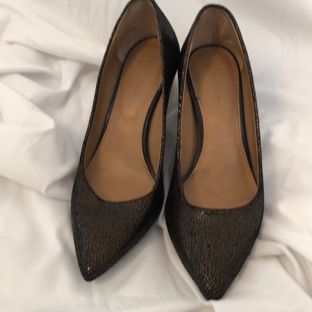 Calvin Klein sz 5.5 heels brown/bronze/gold